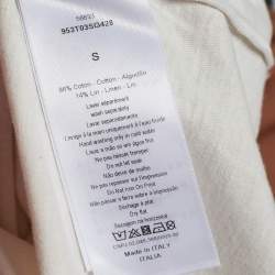 Christian Dior Ecru Sisterhood is Global Cotton Linen T-Shirt S