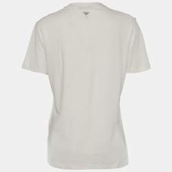Christian Dior Ecru Sisterhood is Global Cotton Linen T-Shirt S