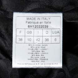Dior Black Wool Flared Long Sleeve Jacket M