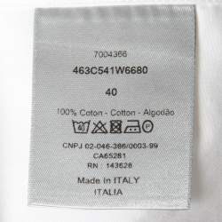 Dior White Cotton Button Front Shirt M