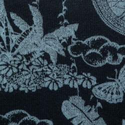 Dior Blue Cashmere Drawstring Detail Sweater M