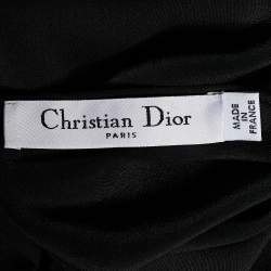 Dior Black Silk Lace Sleeveless Sheath Dress S