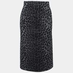 Black leopard hotsell print pencil skirt