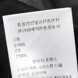 Christian Dior Grey Check Wool Off-Shoulder Jacket S