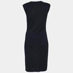 Dior Black Knit Sleeveless Shift Dress M