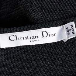 Dior Black Knit Sleeveless Shift Dress M