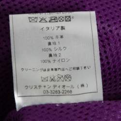 Pre Owned Dior Vintage Purple Leather Button Front Jacket M