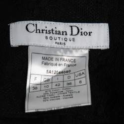 Pre Owned Christian Dior Black Lace Tapered Pants M