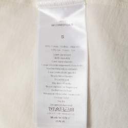 Pre Owned Christian Dior Cream Graphic Print Cotton T-Shirt S