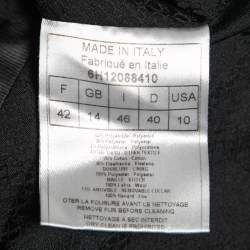 Christian Dior Vintage Synthetic Quilted Fur Trim Hooded Jacket L