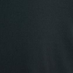 Pre Owned Dior Dark Green Crepe Raglan Sleeve Dress S