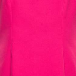 Christian Dior Hot Pink Silk Peplum Midi Dress L