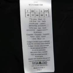 Pre Owned Christian Dior Black Crepe Patch-Detailing Tailored Blazer M