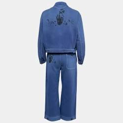 Christian Dior Blue Cotton Jacket & Pants Set M