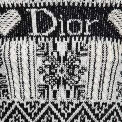 Christian Dior Boutique Vintage Black Patterned Wool Sweater M