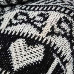 Christian Dior Boutique Vintage Black Patterned Wool Sweater M