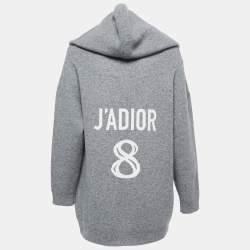Christian Dior Grey Cashmere J'adior 8 Hooded Jumper M
