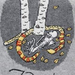 Christian Dior Grey Cashmere Embroidered Pullover M