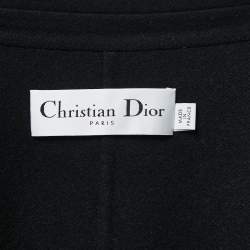 Dior Black Wool & Rabbit Hair Belted Coat M