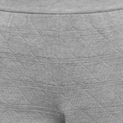 Dior Grey Cannage Wool & Silk Knit Joggers S