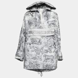 Christian Dior Grey Toile de Jouy Tropicalia Jacquard Windbreaker Jacket XS