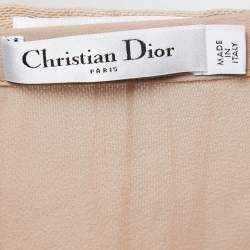 Christian Dior Blush Pink Mesh Asymmetrical Midi Skirt M