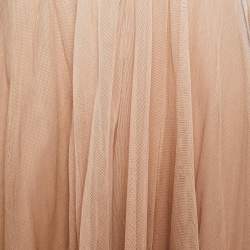 Christian Dior Blush Pink Mesh Asymmetrical Midi Skirt M