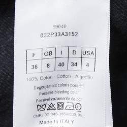 Pre Owned Christian Dior Distressed Black Denim Jeans S Waist 28"