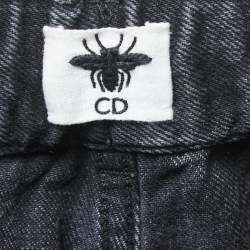 Pre Owned Christian Dior Distressed Black Denim Jeans S Waist 28"