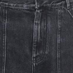 Pre Owned Christian Dior Distressed Black Denim Jeans S Waist 28"