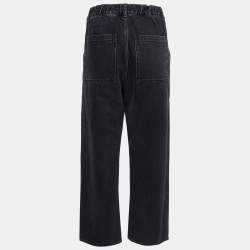 Pre Owned Christian Dior Distressed Black Denim Jeans S Waist 28"