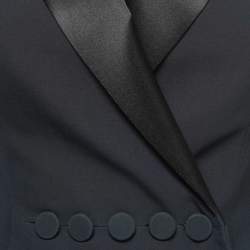 Christian Dior Midnight Blue Crepe & Silk Blazer S