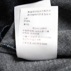 Christian Dior Blue Denim Belted Midi Dress M