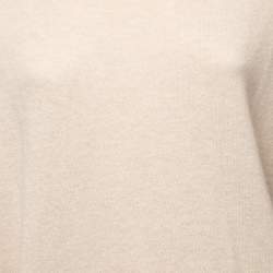 Dior Beige Wool Blend Ruffle Sleeve Sweater M