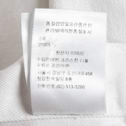 Dior White Denim High Waist Jeans XS Waist 27"