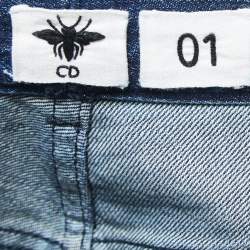 Pre Owned Christian Dior Blue Denim 01 Boyfriend Jeans XS Waist 26"  