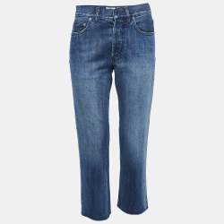 Pre Owned Christian Dior Blue Denim 01 Boyfriend Jeans XS Waist 26"  