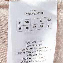 Pre Owned  Dior Dusty Pink Knit Floral Embroidered Sleeveless Top M