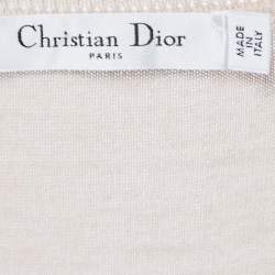 Pre Owned  Dior Dusty Pink Knit Floral Embroidered Sleeveless Top M