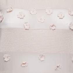 Pre Owned  Dior Dusty Pink Knit Floral Embroidered Sleeveless Top M