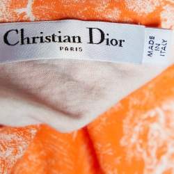 Pre Owned Dior Orange Dioriviera Printed Cotton Crewneck T-Shirt S