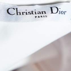 Pre Owned Christian Dior Light Pink Cotton Embellished Sleeveless Mini Dress M