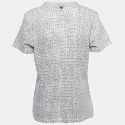 Pre Owned Christian Dior Blue Etoile 17 Printed T-Shirt M