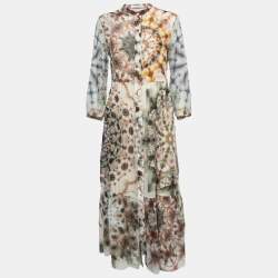 Christian Dior Multicolor Kaleidoscope Printed Cotton Maxi Dress M