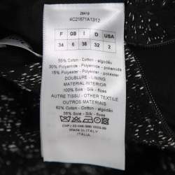 Dior Black Cotton Blend Sleeveless Asymmetric Short Dress S