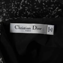 Dior Black Cotton Blend Sleeveless Asymmetric Short Dress S