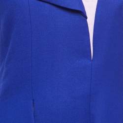 Pre Owned Dior Blue/Purple Wool Sleeveless Layered Short Dress S
