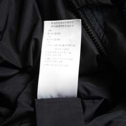 Pre Owned Dior Navy Blue Textured Synthetic Zip Front Bomber Jacket S