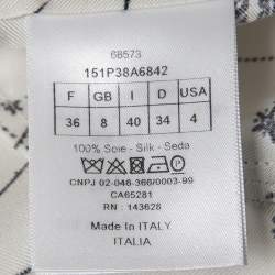 Pre Owned Dior White Chez Moi Zodiac Printed Silk Pajama Pants S