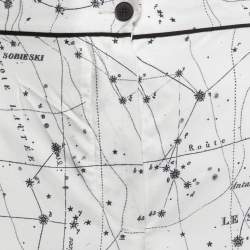 Pre Owned Dior White Chez Moi Zodiac Printed Silk Pajama Pants S